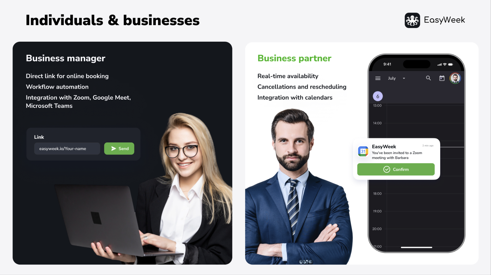 EasyWeek software for individuals and businesses