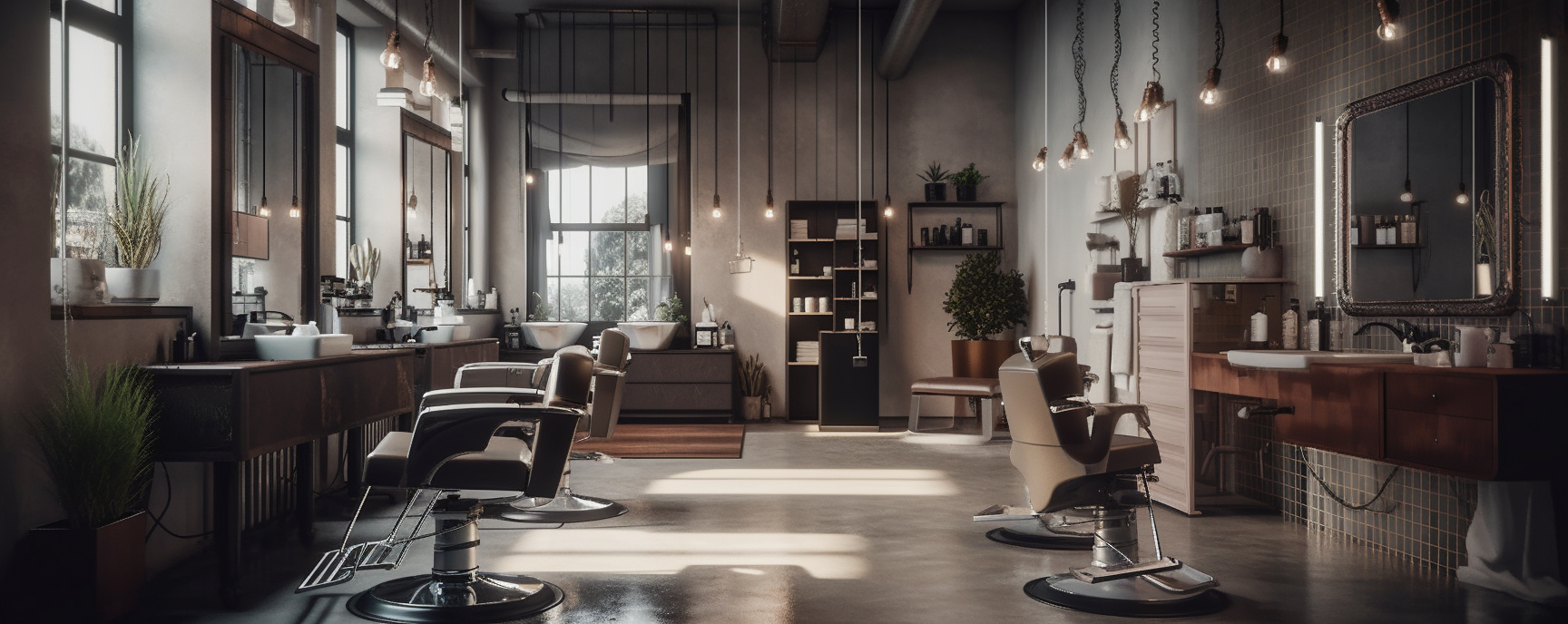 This picture was prepared by the AI app – Midjourney. We ask to generate the photo of modern beauty salon Modern beauty salon