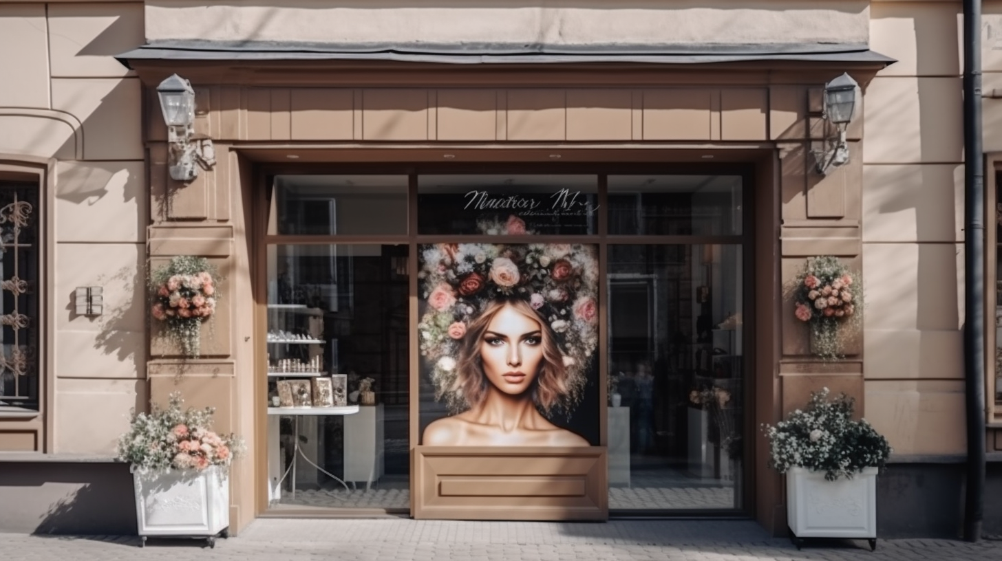 A beauty salon decor from the Midjourney app