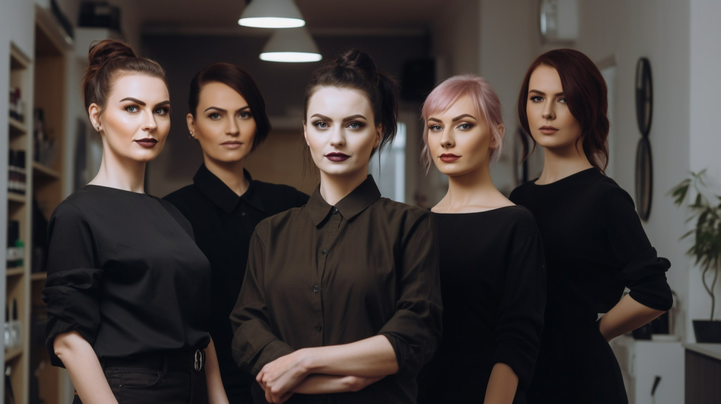 Beauty salon team, illustration by Midjourney