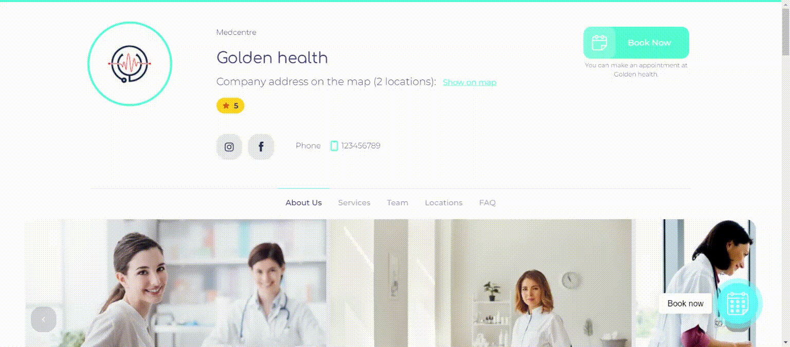 Medical office website by EasyWeek