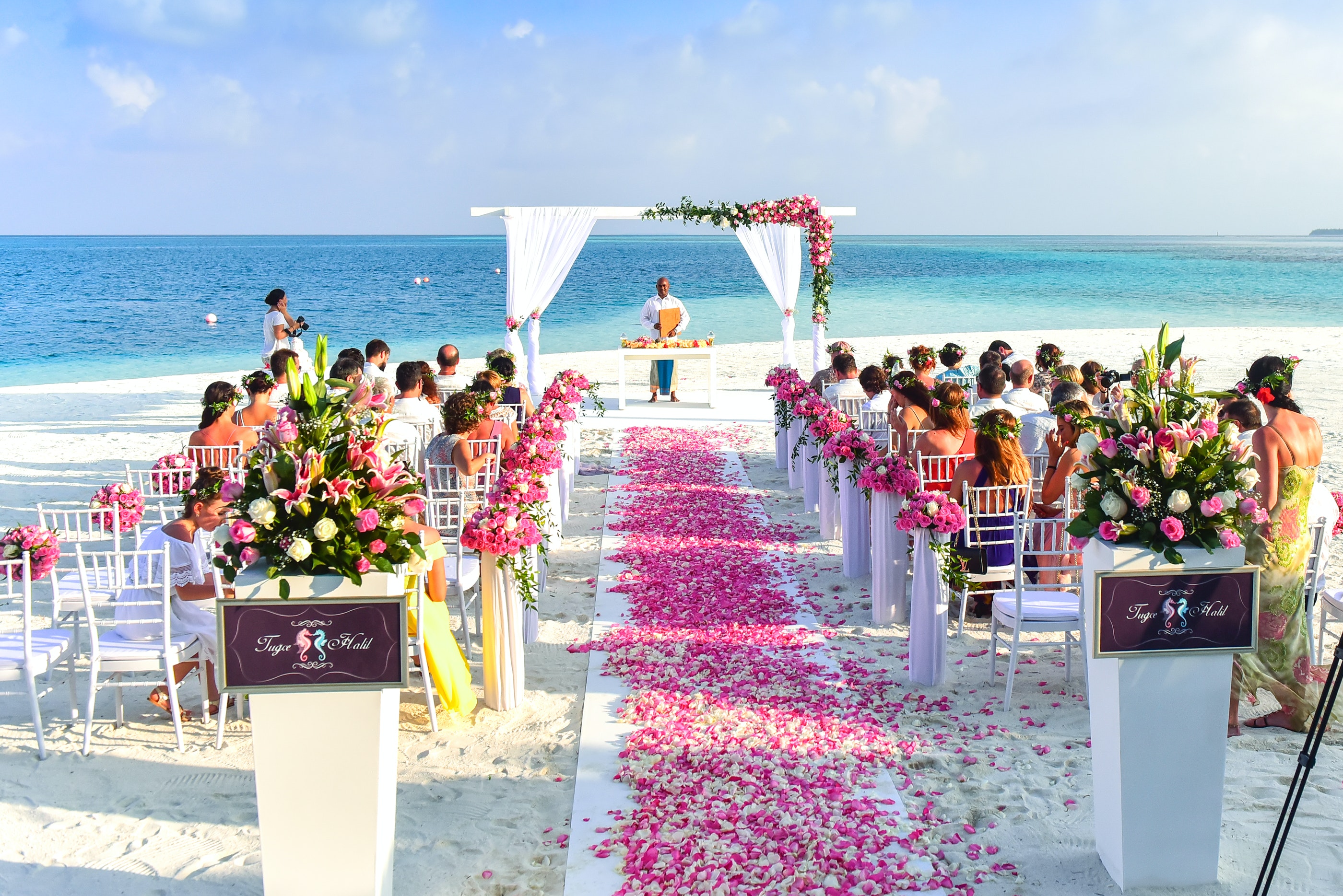 A beach wedding