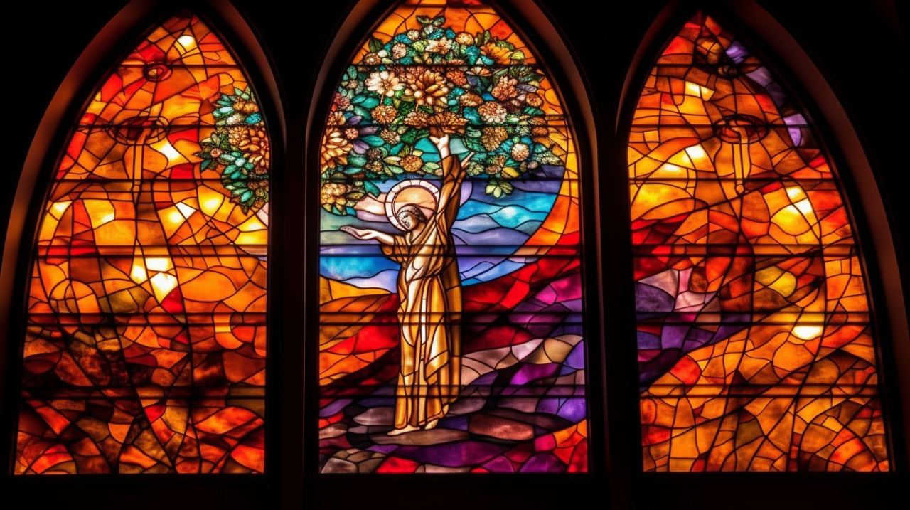 Church stained-glass windows Church stained-glass windows