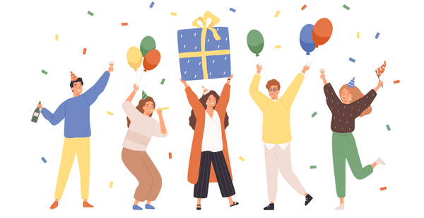 Birthday greetings to customers