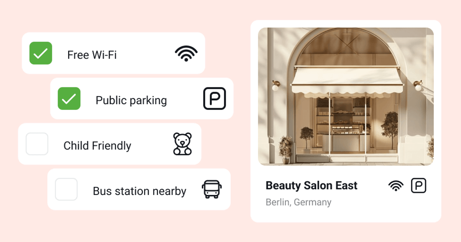 Highlight the advantages of your locations ✅